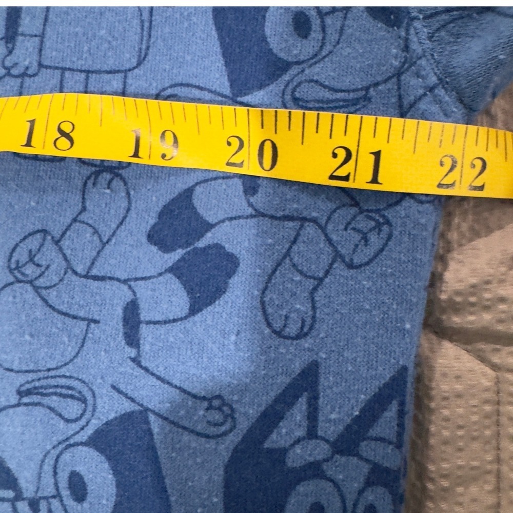 Bluey All Over Print Embroidered Crewneck Sweatshirt Pullover Blue Women's M - Picture 5 of 5
